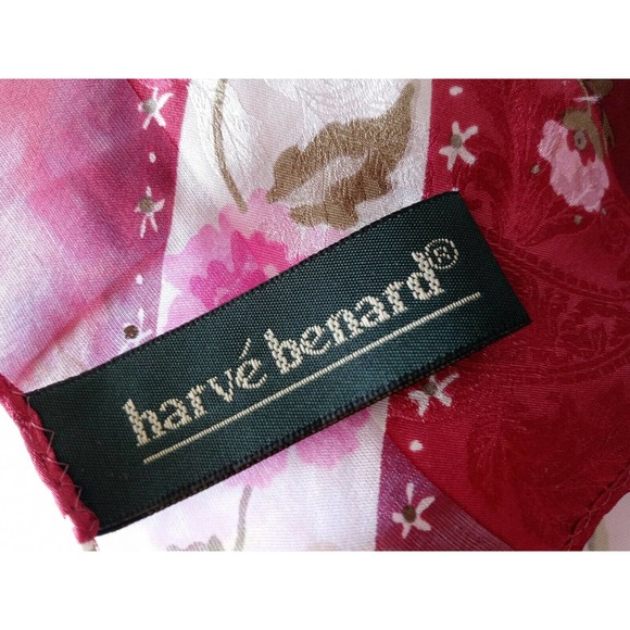 Harve Benard 100% Silk Scarf Paisley 70s Floral - Picture 3 of 8